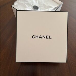 Chanel Classic White Box with Black Logo